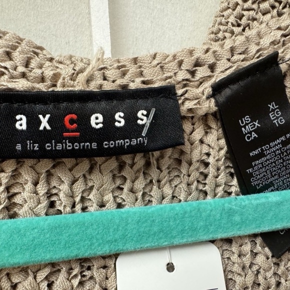 Axcess, Woman, Dress Style Sweater, Brown, Sz XL,Woven Cotton,Hood,Long Sleeve.! - Picture 9 of 12